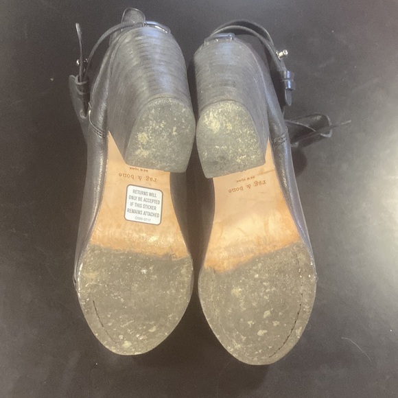 The RealReal Black Heeled Boots in size 7 US Womens in color Black - Picture 3 of 3